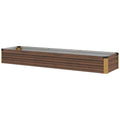 Pat pentru Grădină Înălțat 405L, Jardinieră pentru Balcon din Oțel Galvanizat cu Fund Deschis, pentru Plante, Flori și Legume, 240x60x30 cm, Aspect Lemn Închis