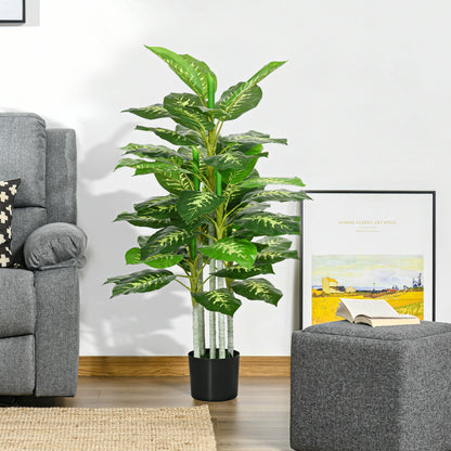 Plantă Artificială Decorativă, Înaltă de 120 cm, cu Ghiveci Negru pentru Interior și Exterior