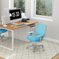 Scaun de Birou Ergonomic și Reclinabil Reglabil pe Înălțime, cu 5 roți, 55x48x82.5-94.5 cm, Albastru