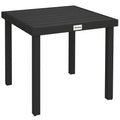 Aluminum Outdoor Patio Dining Table for 4 for Garden Lawn Backyard, Natural