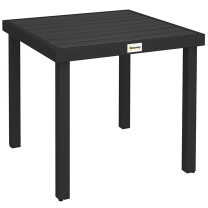 Aluminum Outdoor Patio Dining Table for 4 for Garden Lawn Backyard, Natural