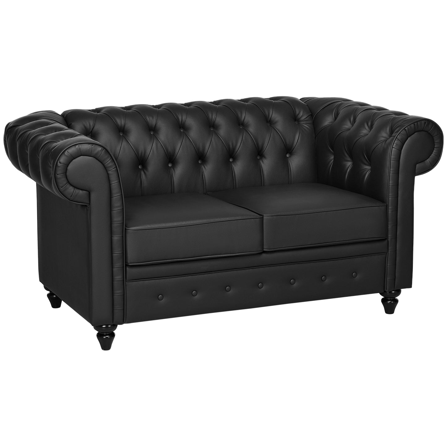 canapea cu doua locuri, piele sintetica,160x84x80 cm