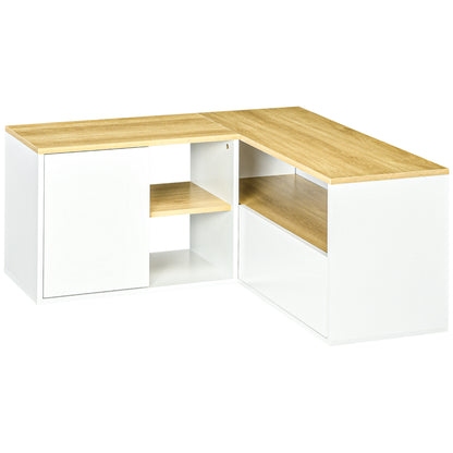 Dulap TV in Forma L – 90×90×45 cm cu Rafturi si Dulapuri
