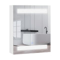 Dulapior de Baie cu 1 Usa, Oglindă și Lumini LED cu Touch și Reglare Intensitate 60 x 50 x15cm