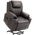 Scaun Electric Ridicare Seniori Piele PU cu Masaj & Telecomanda
