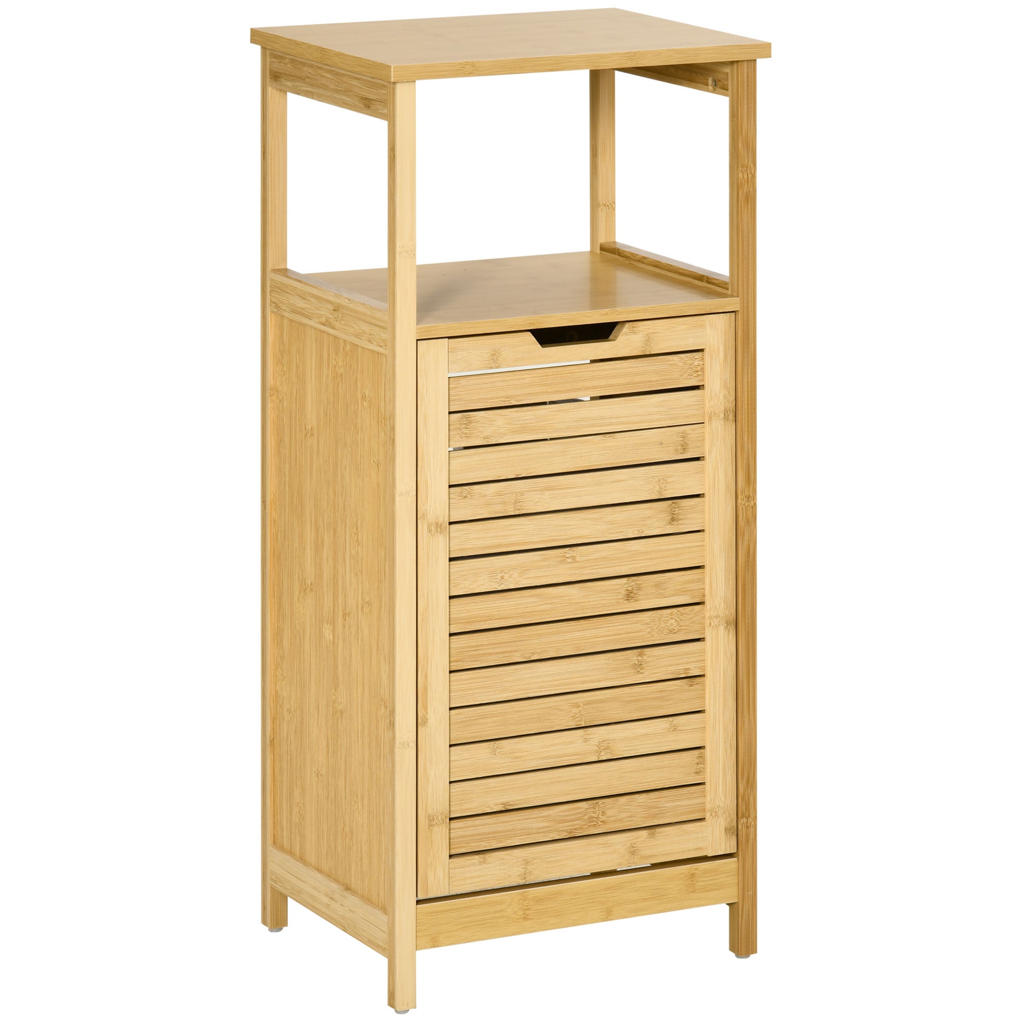 cos de rufe din bambus, 40x30x86.5 cm, lemn natural