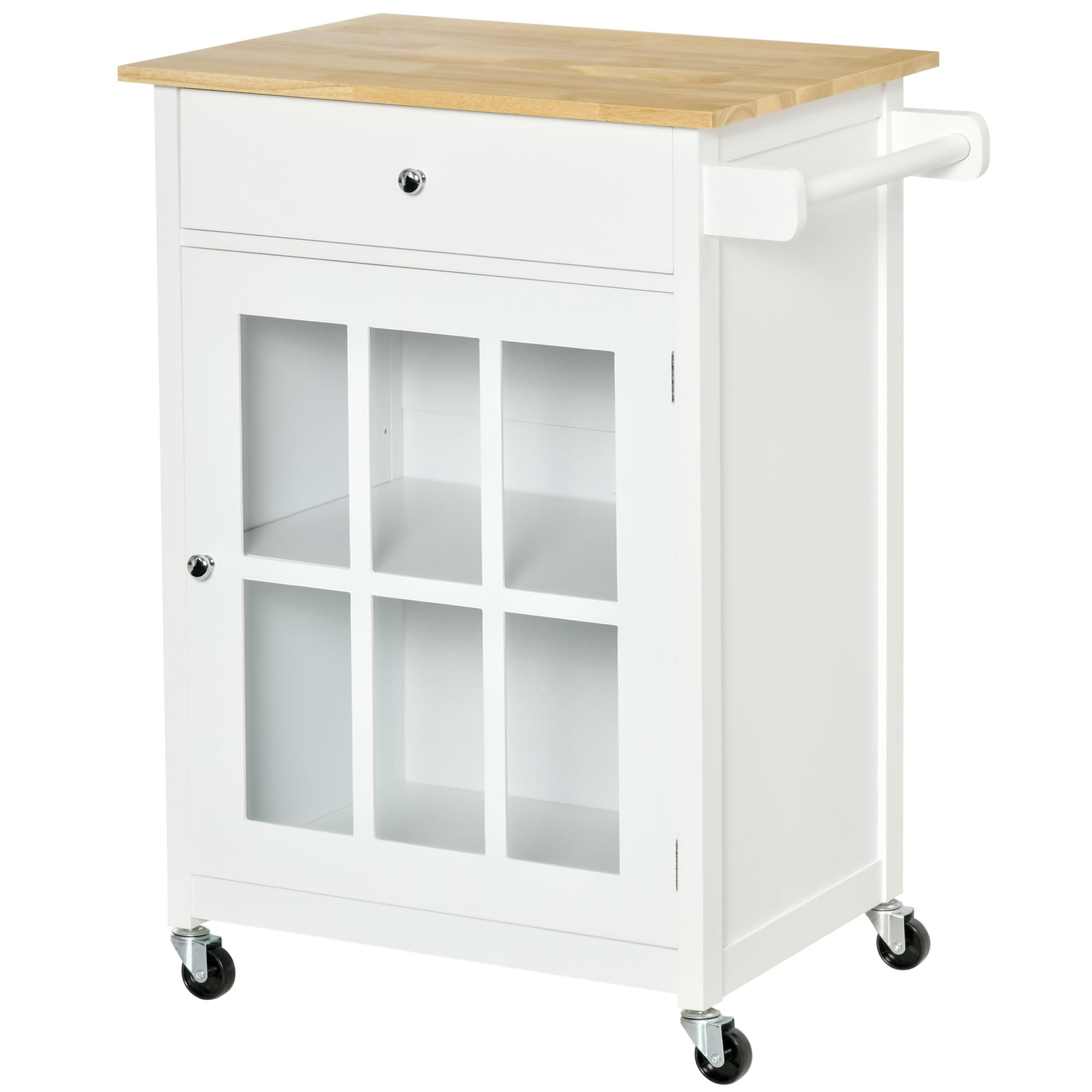 carucior de bucatarie, multifunctional, 67x48x86.5cm, alb
