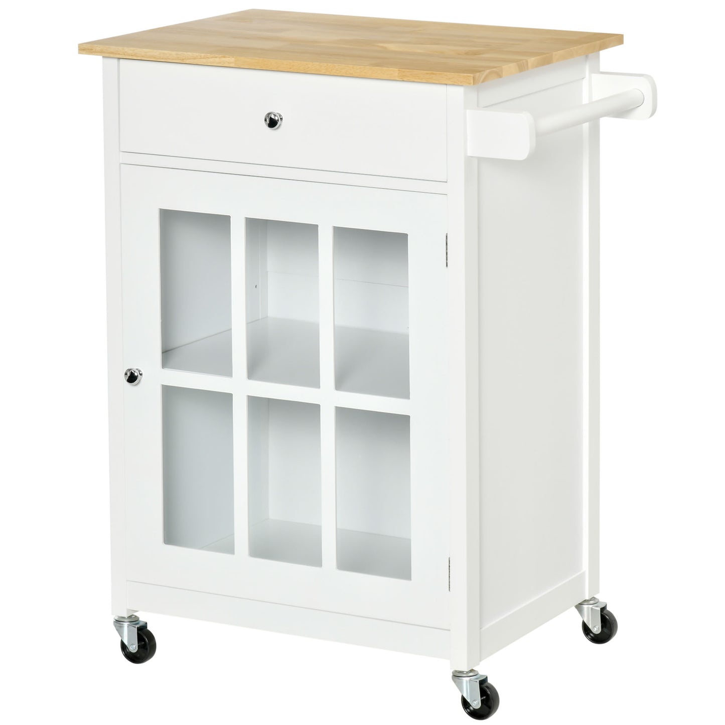 carucior de bucatarie, multifunctional, 67x48x86.5cm, alb
