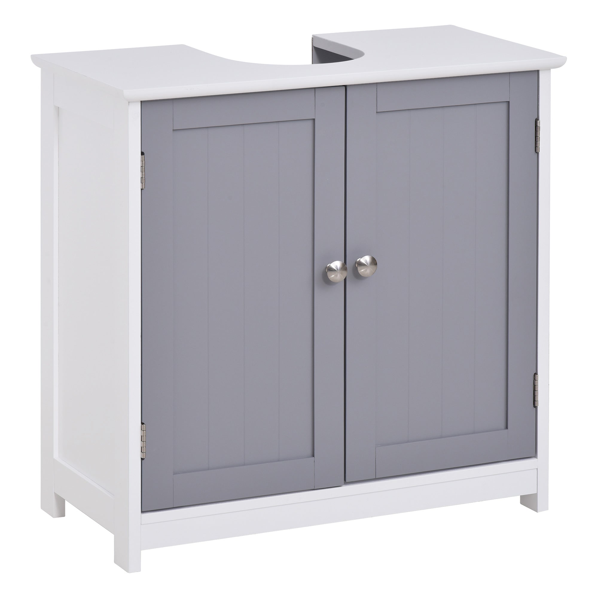 Dulap sub Chiuveta de Baie 2 Usi si Etajera Reglabila din MDF 60x30x60cm