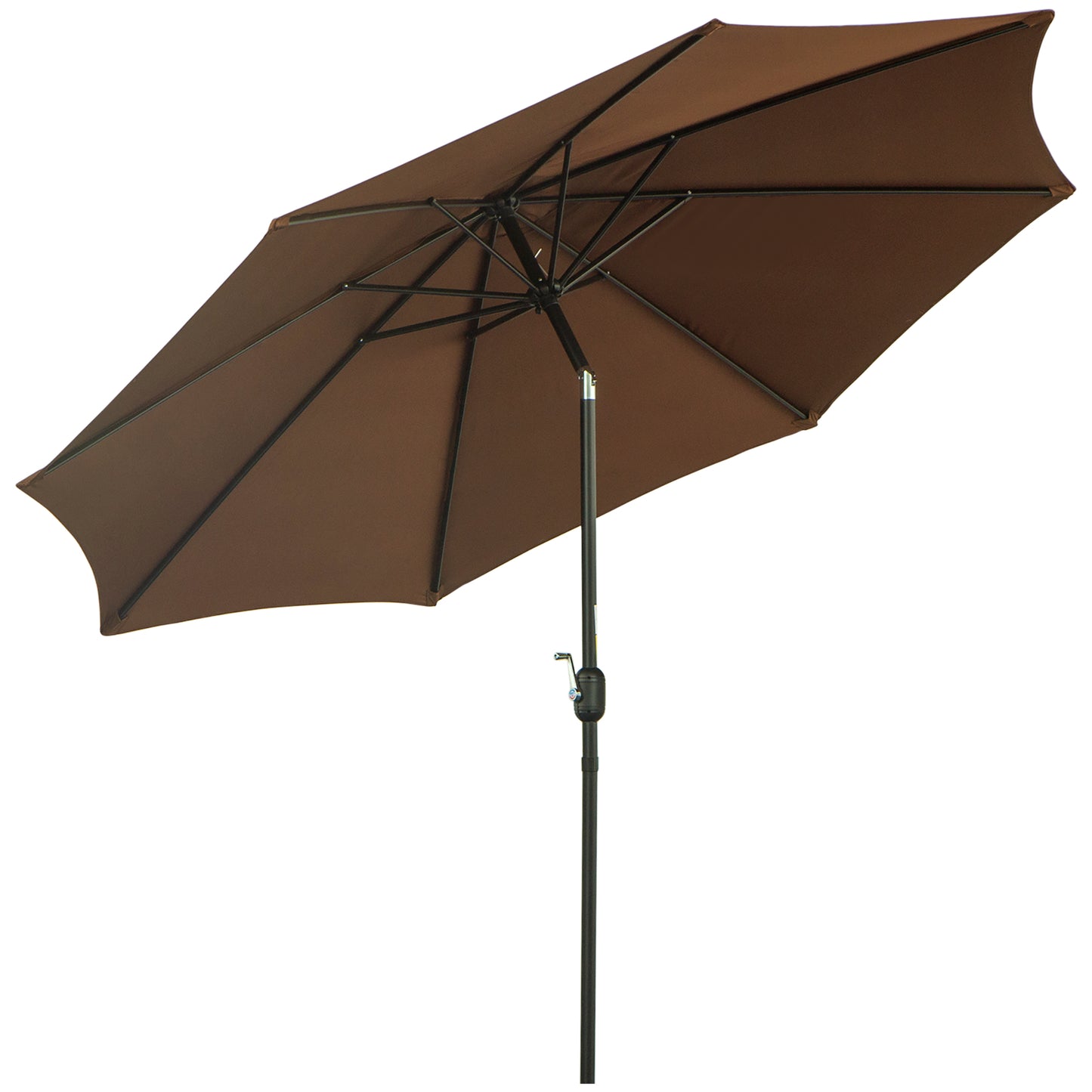Umbrela de Gradina Inclinabila 3x2.45m in Poliester Impermeabil, Cafea