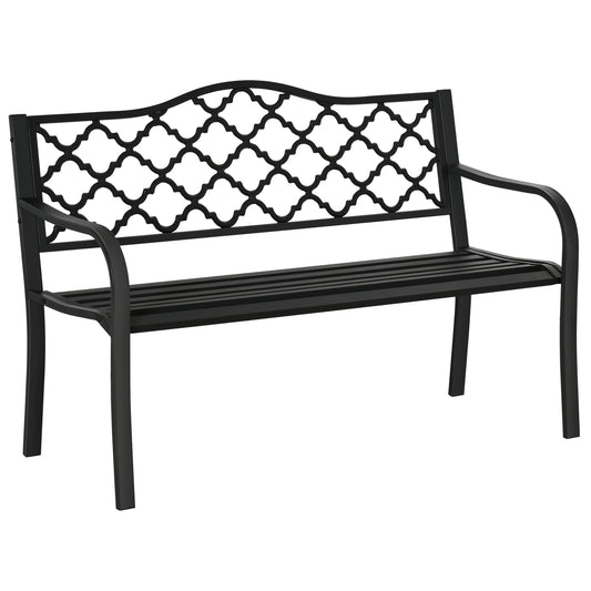 Bancuta Gradina 2 Locuri 128 cm Metal+Fonta
