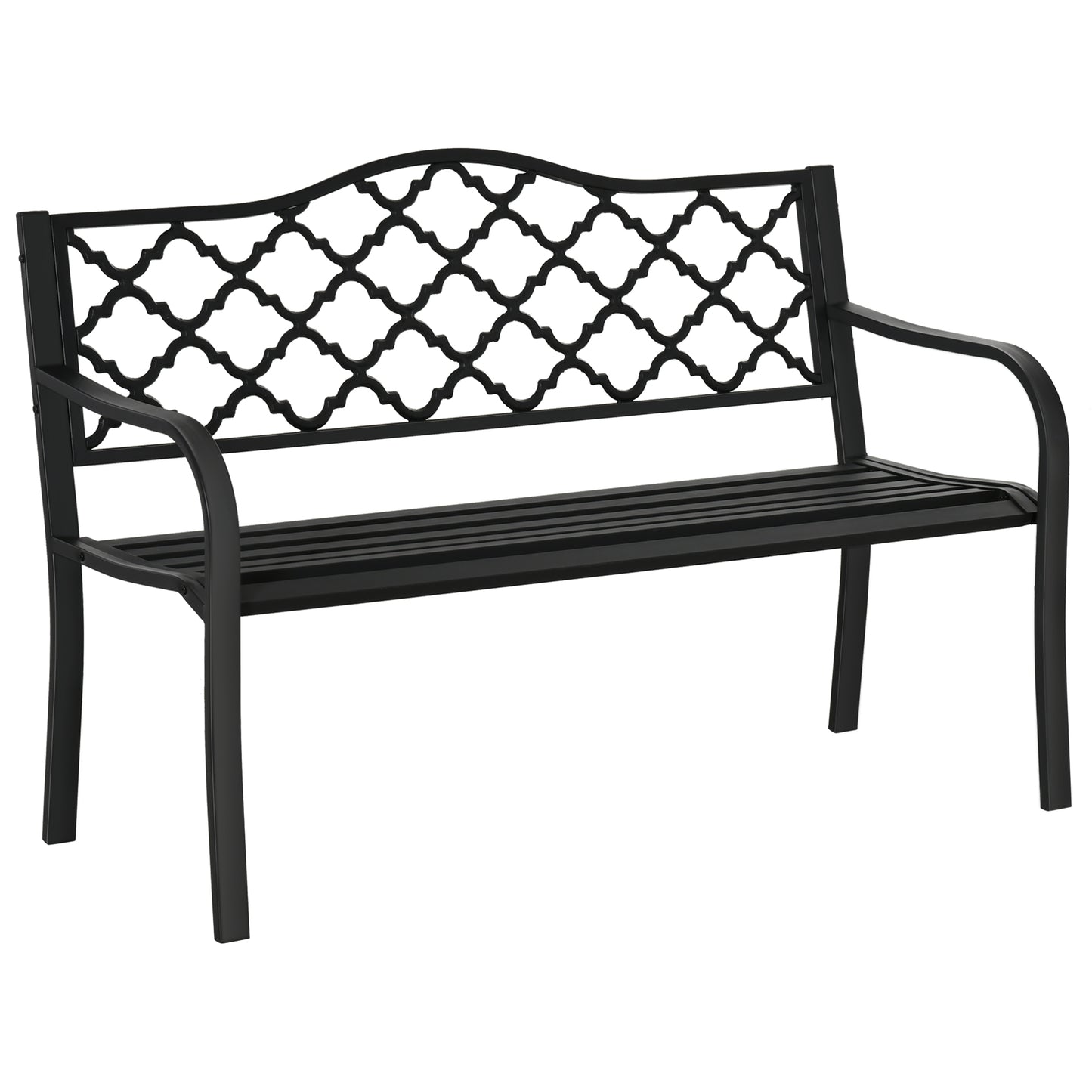 Bancuta Gradina 2 Locuri 128 cm Metal+Fonta
