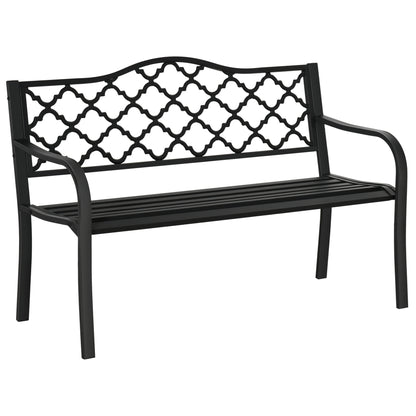 Bancuta Gradina 2 Locuri 128 cm Metal+Fonta