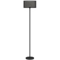 Lampadar Modern cu Abajur Dublu și Întrerupător cu Pedală, Ø33 x 152,5 cm, Negru