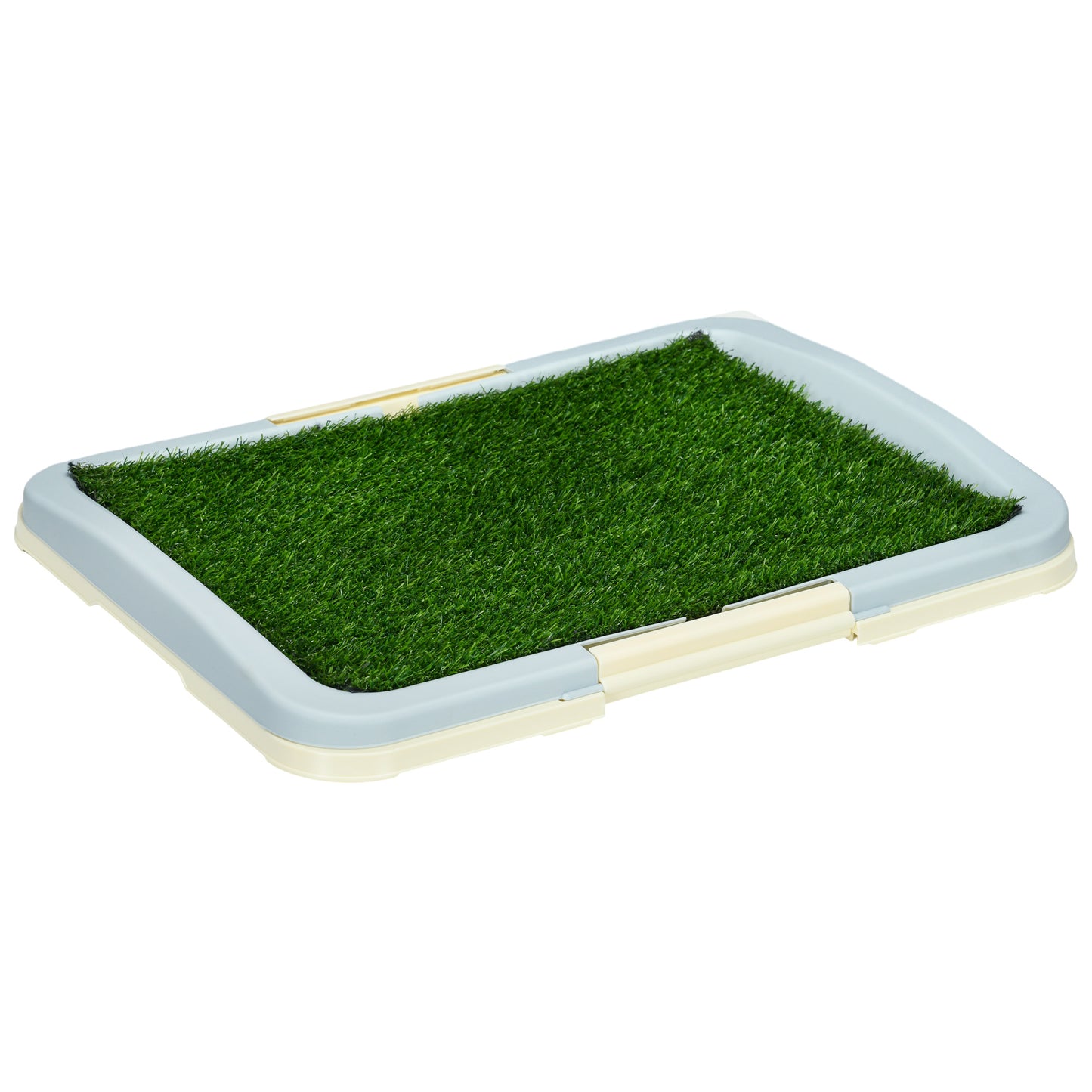 Toaletă pentru Câini cu 3 Straturi, Gazon Artificial, Grilaj și Tavă Inferioară, 63x48,5cm