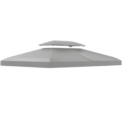 Copertina pentru cort 4x3 m cu 2 niveluri, gri deschis