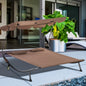 Pat Matrimonial 2 Locuri Parasolar Reglabil de Exterior si Gradina 200x175 x134cm Maro