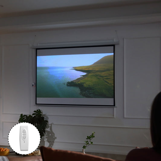 Ecran proiectie retractabil 100inch, Motorizat, Alb, Pentru Home Cinema