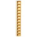 Bibliotecă Mobilă pentru CD-uri cu 12 Rafturi pentru 204 CD-uri, din MDF și PAL, 21x20x175 cm, culoare Lemn