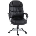 Scaun Birou Ergonomic Rotativ din Piele PU, Funcție Legănare, Înălțime Reglabilă, Capacitate 120kg, Negru