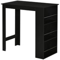 masa de bucatarie, 3 rafturi, 112x57x106cm, negru