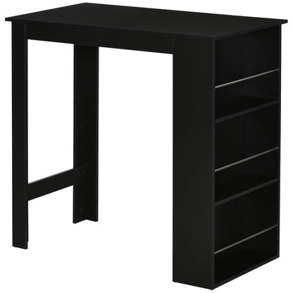 masa de bucatarie, 3 rafturi, 112x57x106cm, negru