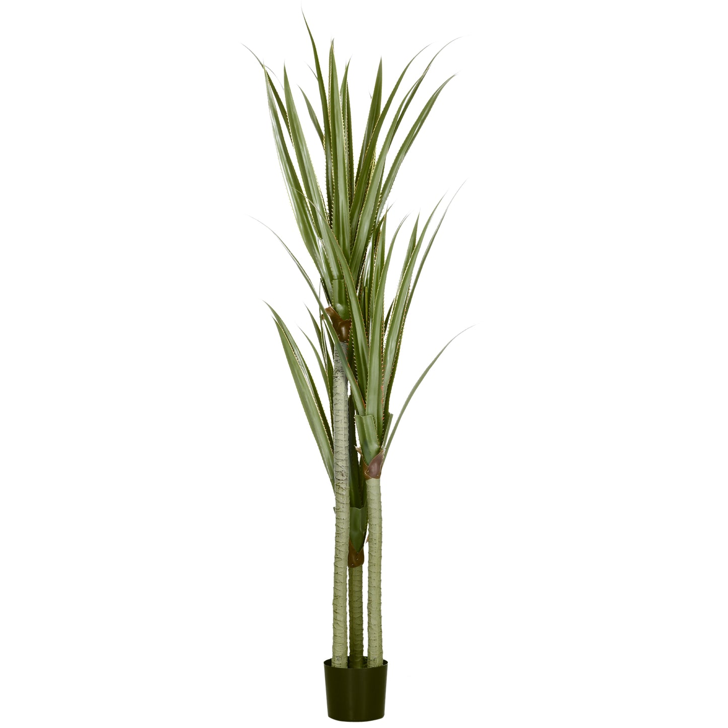 Yucca Artificială 190cm Plantă Artificială cu 39 Frunze Decorațiune pentru Casă Living Birou Grădină Ø17x190 cm Verde