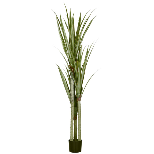 Yucca Artificială 190cm Plantă Artificială cu 39 Frunze Decorațiune pentru Casă Living Birou Grădină Ø17x190 cm Verde