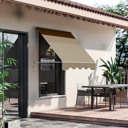 Perdea de Soare Rulantă pentru Exterior, Jaluzea de Perete cu Protecție UV, Material Poliester Rezistent, 180x70cm, Bej