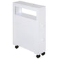 Mobilier pentru Baie in Lemn cu Rafturi si 2 Sertare,Alb 16x52x66cm