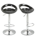 set 2 scaune de bar, plastic ABS, negru
