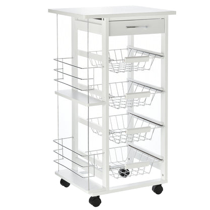 carucior de bucatarie, 47x37x83 cm, alb