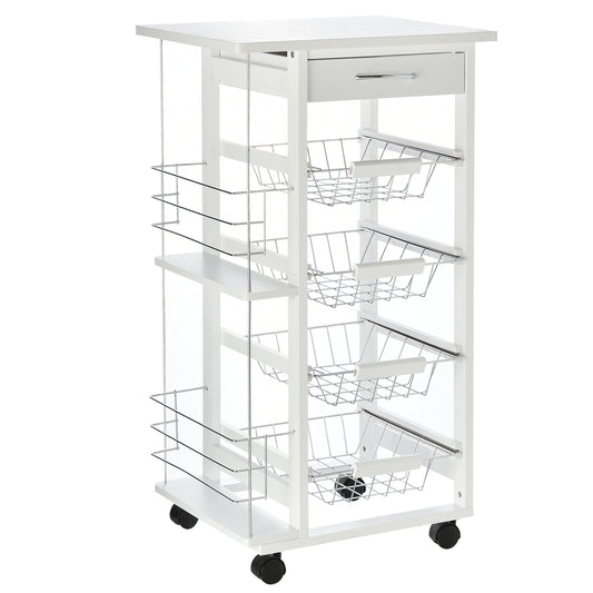 carucior de bucatarie, 47x37x83 cm, alb