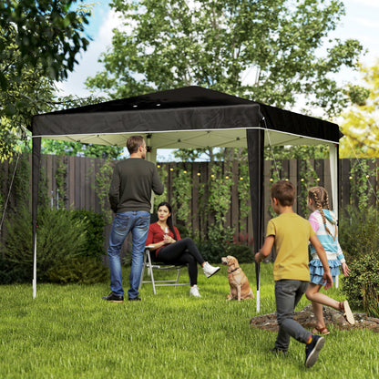 Pavilion Pliabil cu Înălțime Reglabilă și Geantă de Transport, 300x300x273 cm, Negru