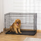 Cusca Transport Animale – Pliabila din Otel Negru, 122×77×82 cm