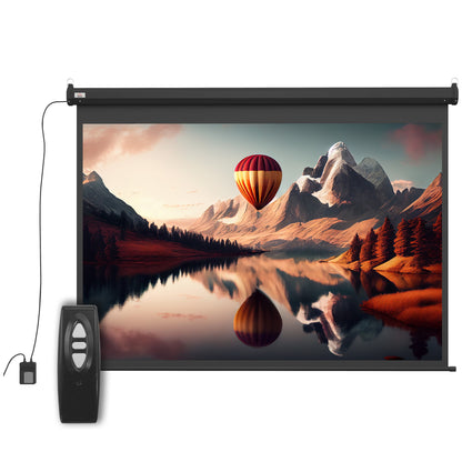 Ecran pentru Proiector 89" Format 4:3 Reglabil cu Telecomandă, 171x130cm, Negru
