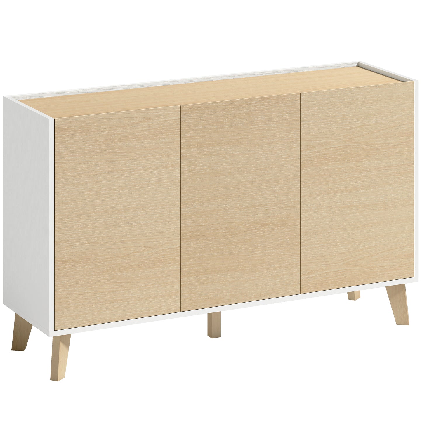 Bufet cu Uși Soft-Close 120 cm, Lemn și Alb