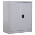 Dulapior Documente – Otel Gri 80×40×92,5 cm cu inchidere