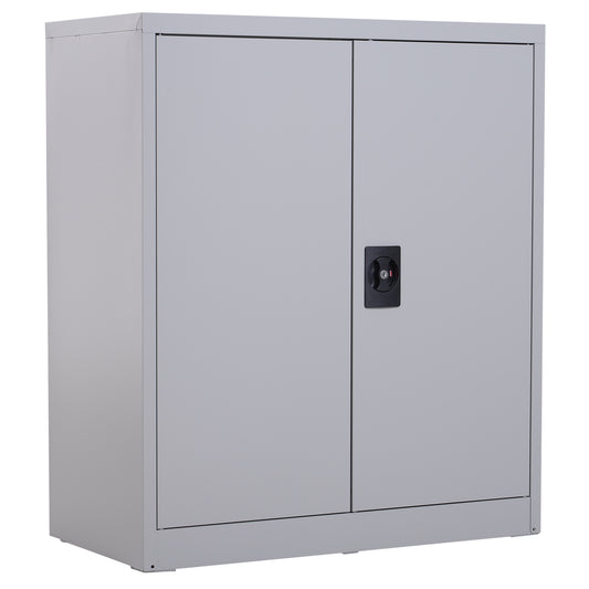 Dulapior Documente – Otel Gri 80×40×92,5 cm cu inchidere