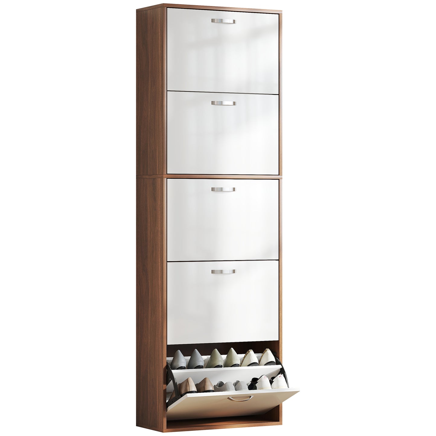 Dulap Pantofi 60×28×189 cm – 5 Sertare & Spatiu pentru 30 Perechi
