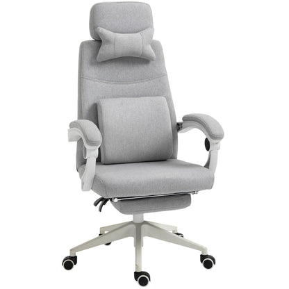 Scaun de Birou Ergonomic, Rotativ și Reglabil pe Înălțime, Tapițat, Gri