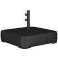 Bază pentru Umbrelă Reumplibilă cu Nisip 80 kg/Nisip Umed 90 kg, pentru Tije de Ø48 mm, Negru