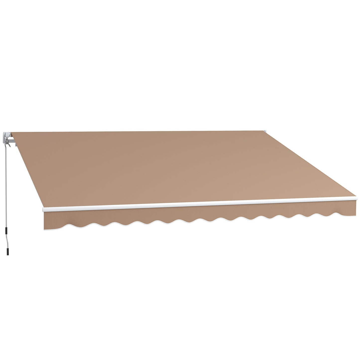 Copertină de Soare pentru Exterior Retractabilă cu Brațe și Manivelă, 350x250 cm, Maro