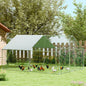 Spațiu pentru Găini de 12m² pentru 12-18 Animale, cu Acoperiș Impermeabil, Hrănitoare și Stinghie, 3x4x1.9m, Argintiu