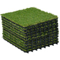 Dale pentru Gradina cu Iarba Sintetica 30x30cm 10 Bucati, Gazon Artificial Realist, Verde