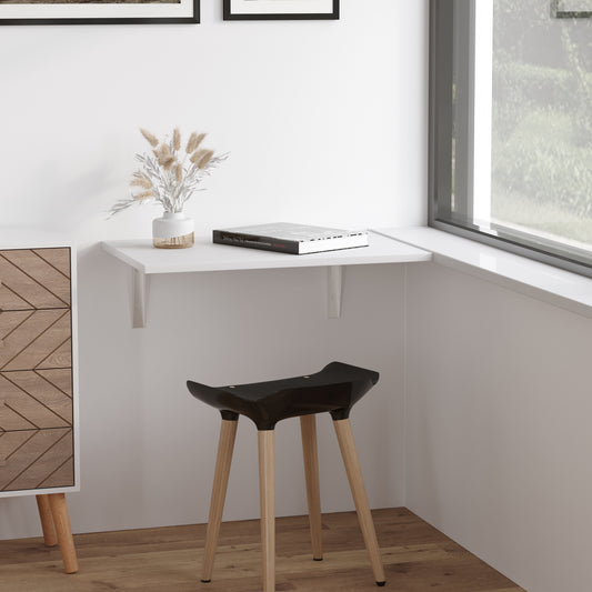 Masuta Perete Rabatabila – MDF & Metal, Ideala pentru Spatii Mici