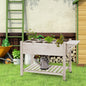 Jardiniera din lemn pentru gradina, 123x54x74cm, maro