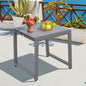 masuta exterior, blat sticla, 50x50x50cm, gri