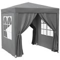 Pavilion Pliabil Pop-Up, Oțel și Țesătură Oxford, 2 x 2 m, Gri