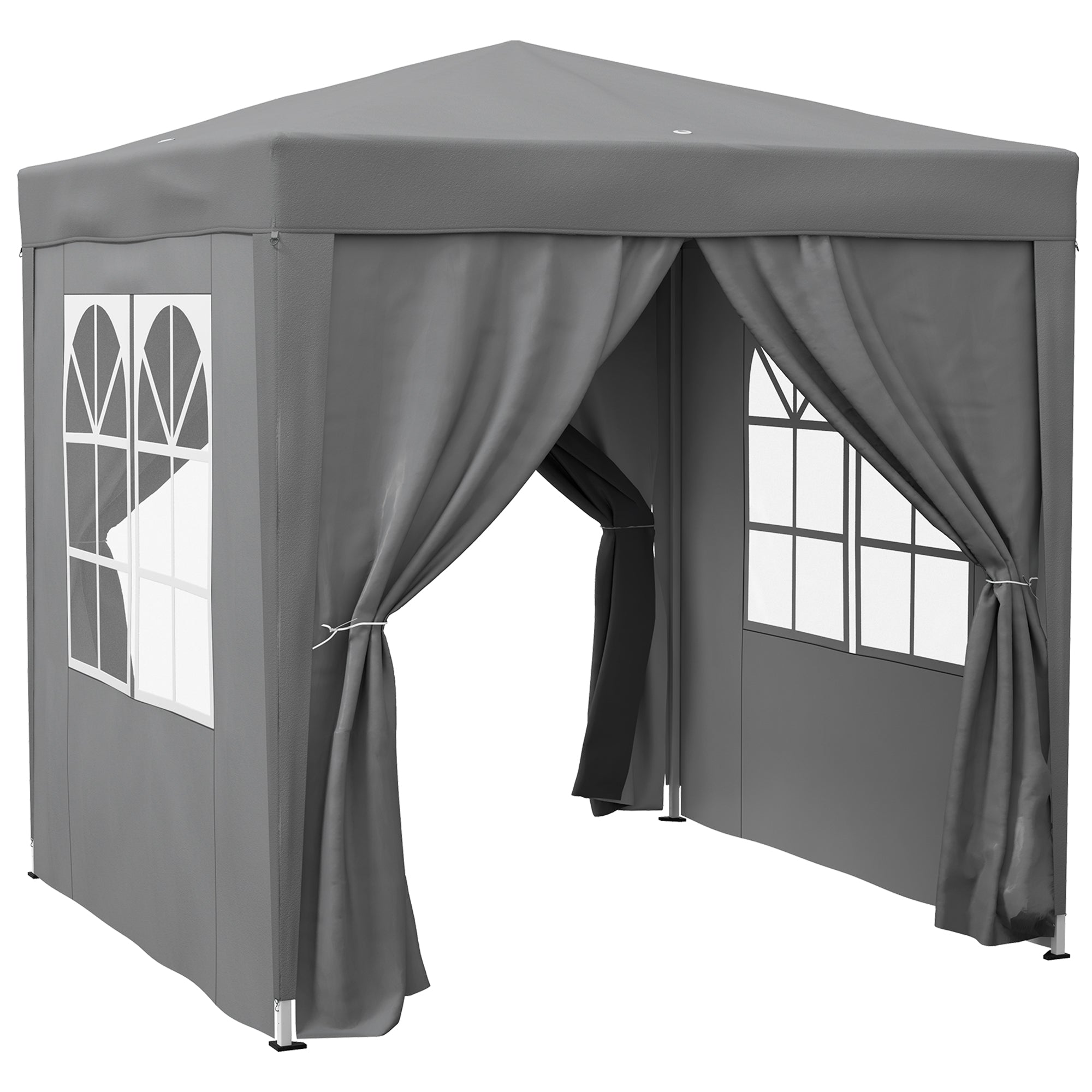 Pavilion Pliabil Pop-Up, Oțel și Țesătură Oxford, 2 x 2 m, Gri